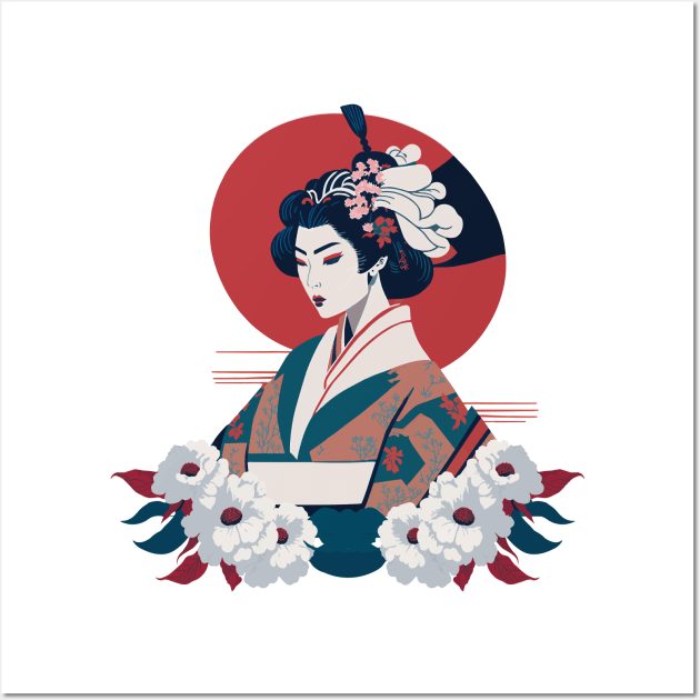 Japanese Geisha Wall Art by Mezu Made